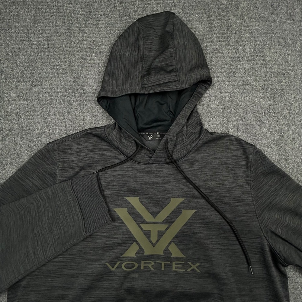 Vortex Optics Hoodie Mens 2XL Gray Space Dye Performance Core Logo Pullover